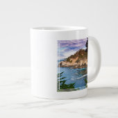海岸の崖の風景 ジャンボコーヒーマグカップ (正面右)