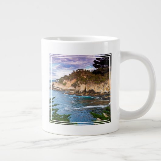 海岸の崖の風景 ジャンボコーヒーマグカップ (右)