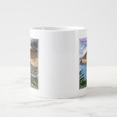 海岸の崖景色 ジャンボコーヒーマグカップ (正面)