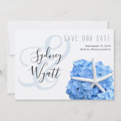 海岸の庭園 青いハイドランジア 星の飾り セーブザデート (正面)