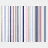 海岸の快適さ: ビーチストライプスローケット フリースブランケット (正面(横))