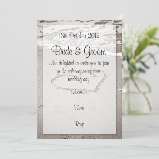 海岸の恋（茶色） 招待状 (スタンド正面)