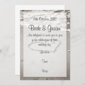 海岸の恋（茶色） 招待状 (正面/裏面)