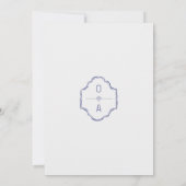 海岸の手描き落書きビーチウェディング セーブザデート (裏面)