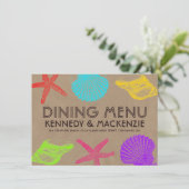 海岸の技術の結婚式メニュー メニュー (スタンド正面)