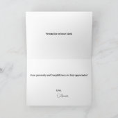 海岸の折りたたみ式感謝カード サンキューカード (内部)