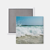 海岸の景色 波打ち際 ビーチ マグネット (正面/裏面)