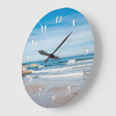 海岸の景色、美しい柱時計 ラージ壁時計 (傾斜)