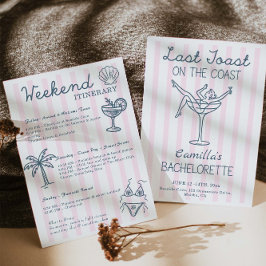 海岸の最後のトーストお洒落バチェロレッテ 招待状
