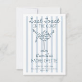 海岸の最後のトーストお洒落バチェロレッテ 招待状 (正面)