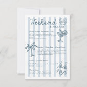 海岸の最後のトーストお洒落バチェロレッテ 招待状 (裏面)