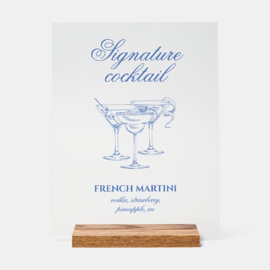 海岸の最後のトーストバチェロレッテアクリル記号 アクリルサイン (正面)