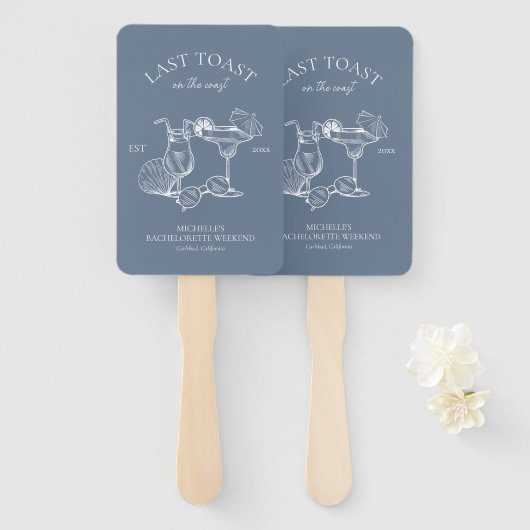 海岸の最後のトーストバチェロレッテ ハンドファン (正面&裏面)