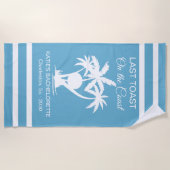 海岸の最後のトーストバチェロレッテ ビーチタオル (正面)