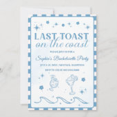 海岸の最後のトーストバチェロレッテ 招待状 (正面)