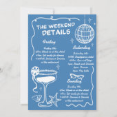 海岸の最後のトーストバチェロレッテ 招待状 (裏面)