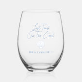 海岸の最後のトーストパーソナライズされたバチェロレッテ ステムなしワイングラス (正面)