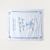 海岸の最後のトースト ワンピース - 気まぐれな手描きの青 タペストリー (正面(横))