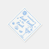 海岸の最後の乾杯独身最後の夜 スタンダードカクテルナプキン (角)