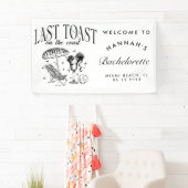 海岸の最後の乾杯独身最後の夜  横断幕 (インサイチュ)