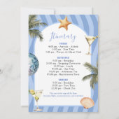 海岸の最後の乾杯 バチェロレッテの旅程 招待状 (裏面)