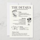 海岸の最後の乾杯 バチェロレッテの旅程 招待状 (裏面)