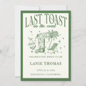海岸の最後の乾杯 バチェロレッテの旅行計画 招待状 (正面)