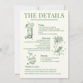 海岸の最後の乾杯 バチェロレッテの旅行計画 招待状 (裏面)