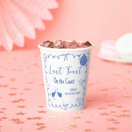 海岸の最後の乾杯 バチェロレッテウィークエンドパーティー 紙コップ (インサイチュ)