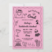 海岸の最後の乾杯 バチェロレッテウィークエンド 招待状 (正面)