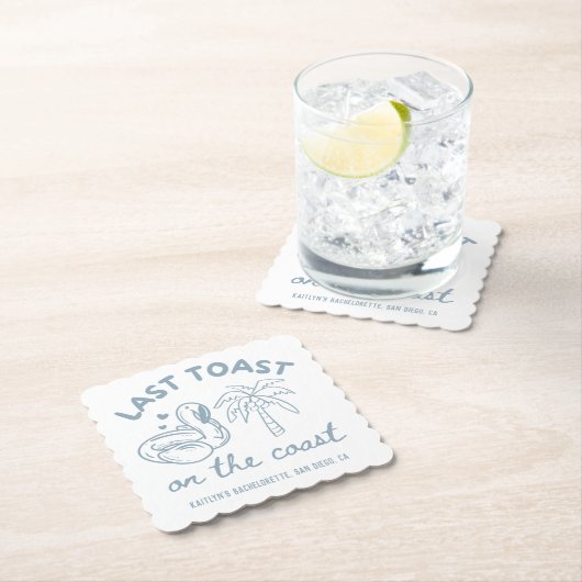 海岸の最後の乾杯 バチェロレッテパーティーコースター ペーパーコースター (インサイチュ)