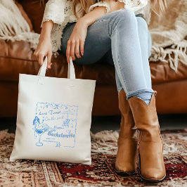 海岸の最後の乾杯 バチェロレッテパーティー 手描き トートバッグ