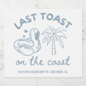 海岸の最後の乾杯 バチェロレッテ ワインボトルラベル スパークリングワインラベル (シングルラベル)