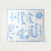 海岸の最後の乾杯 ビーチでの独身最後の夜 タペストリー (正面(横))