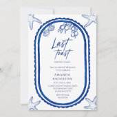 海岸の最後の乾杯 ビーチでの独身最後の週末 招待状 (正面)