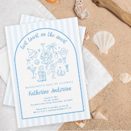 海岸の最後の乾杯 ビーチでの花嫁お別れパーティー 招待状