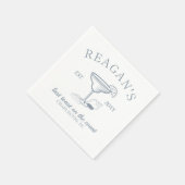 "海岸の最後の乾杯"ビーチバチェロレッテパーティー スタンダードカクテルナプキン (角)