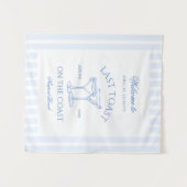 海岸の最後の乾杯 ビーチブルー ブラコン タペストリー (正面(横))