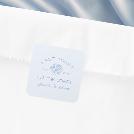 海岸の最後の乾杯 ビーチ独身最後の夜 スクエアシール