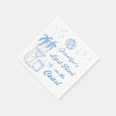 海岸の最後の乾杯 ビーチ独身最後の夜 スタンダードカクテルナプキン (角)