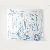 海岸の最後の乾杯 ビーチ独身最後の夜 タペストリー (正面(横))