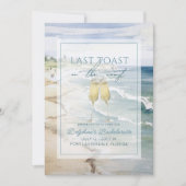 海岸の最後の乾杯 ビーチ バチェロレッテ ウィークエンド 招待状 (正面)