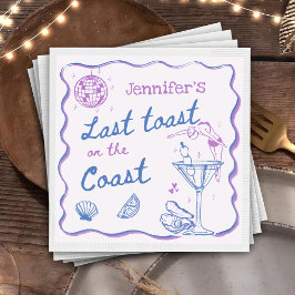海岸の最後の乾杯 ビーチ バチェロレッテ パーティー スタンダードカクテルナプキン