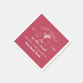 海岸の最後の乾杯 ビーチ バチェロレッテ パーティー スタンダードカクテルナプキン (角)