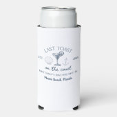 海岸の最後の乾杯 ビーチ バチェロレッテ パーティー スリム缶クーラー (Seltzer正面)