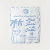 海岸の最後の乾杯 ビーチ バチェロレッテ パーティー タペストリー (正面)