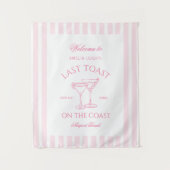 海岸の最後の乾杯 ビーチ ピンク ブライズメイド タペストリー (正面)