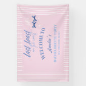 海岸の最後の乾杯 ピンクの花嫁おさらい歓迎 横断幕 (縦)