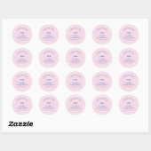 海岸の最後の乾杯 ピンクの花嫁お別れパーティー歓迎 ラウンドシール (シート)