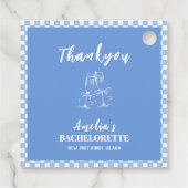 海岸の最後の乾杯 ピンクの花嫁の最後の旅の歓迎 フェイバータグ (裏面)